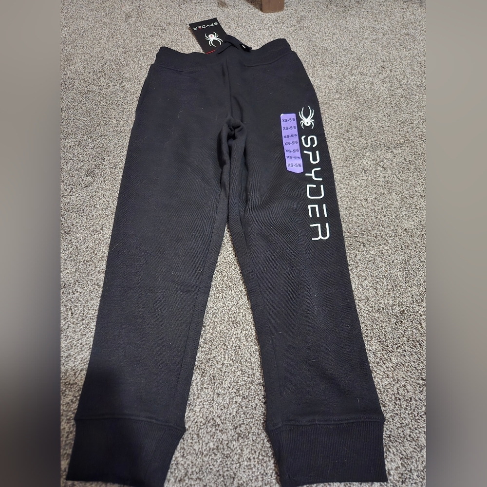 Spyder Kids Black Joggers